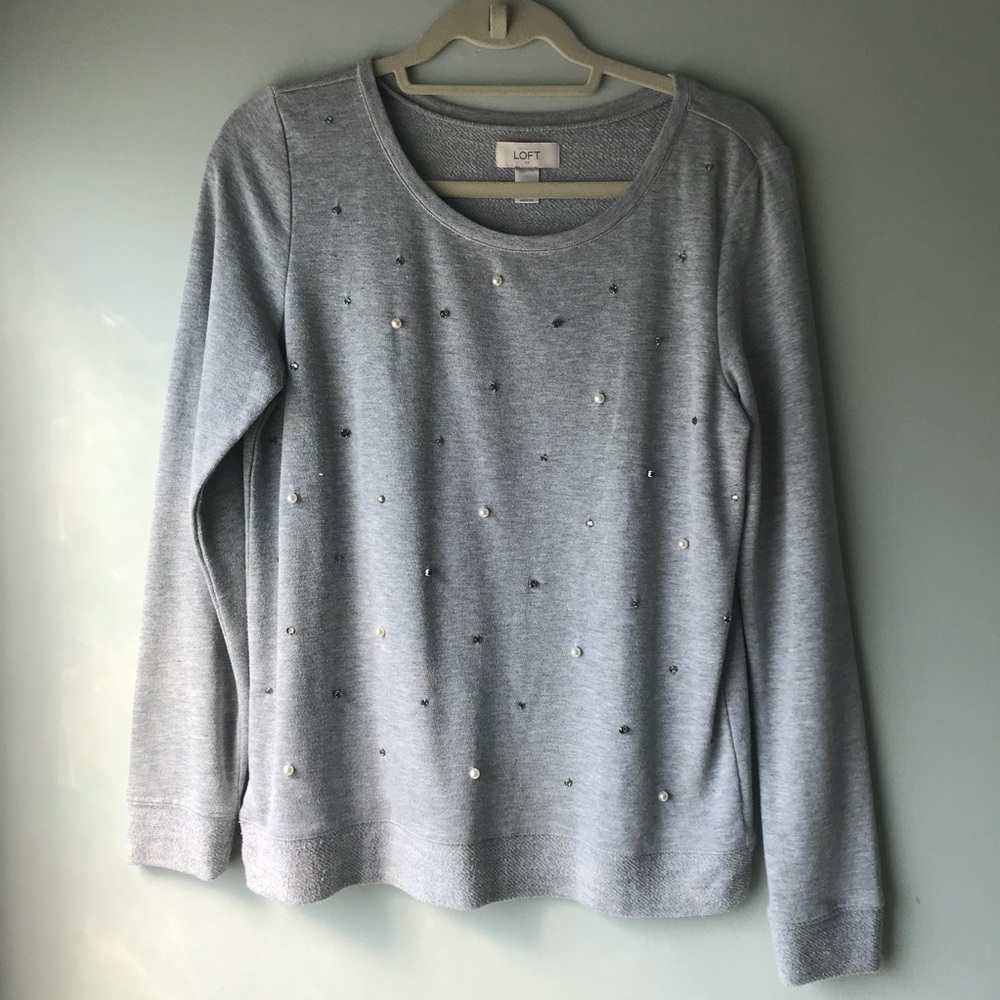 LOFT Sweater with Jewel Details